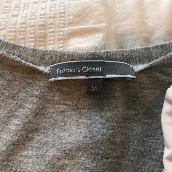 Grey and Blush V-neck Emma Tops - Picture 2 of 3